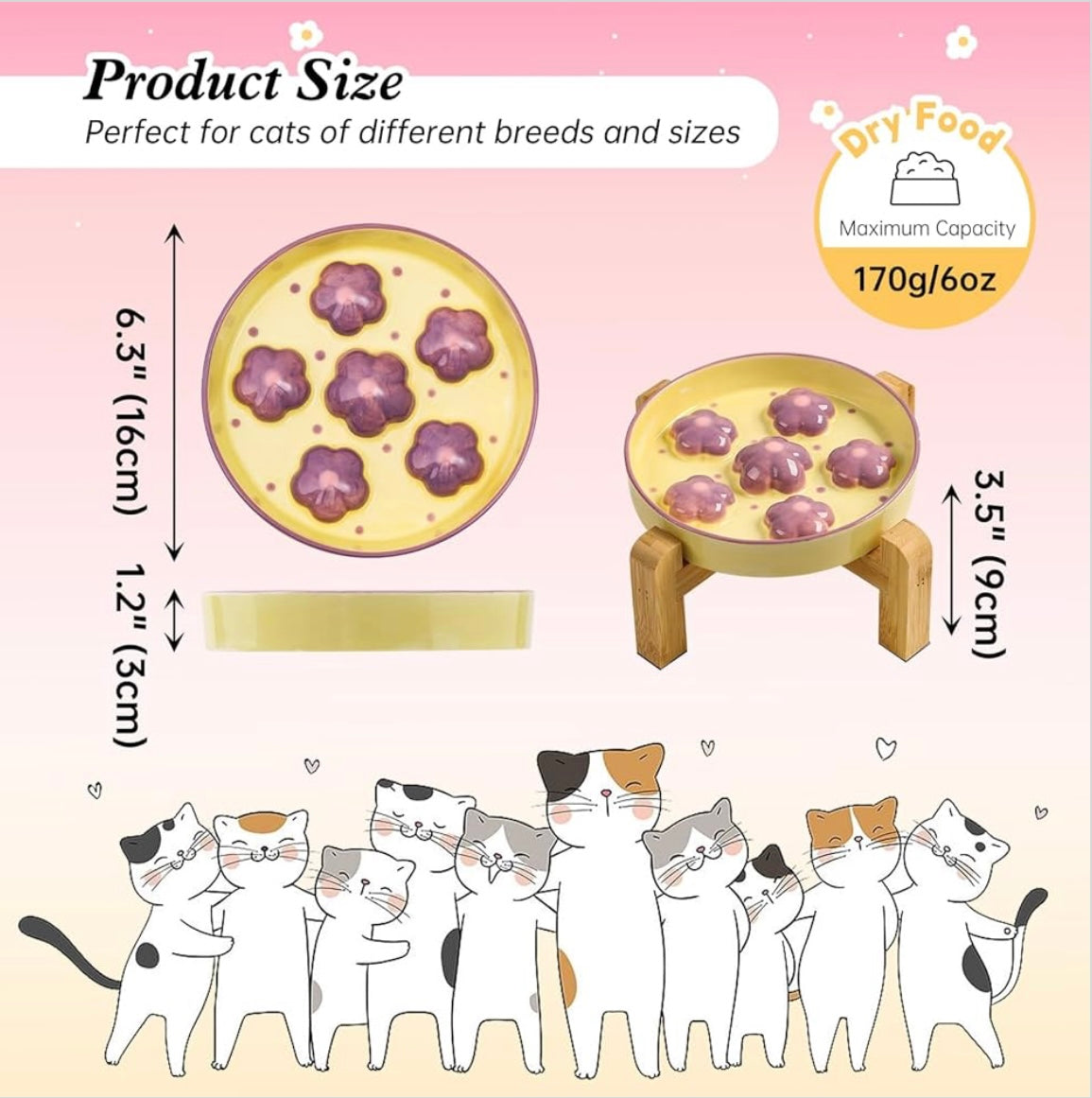 Purrlumi Slow Feeder Cat Bowl