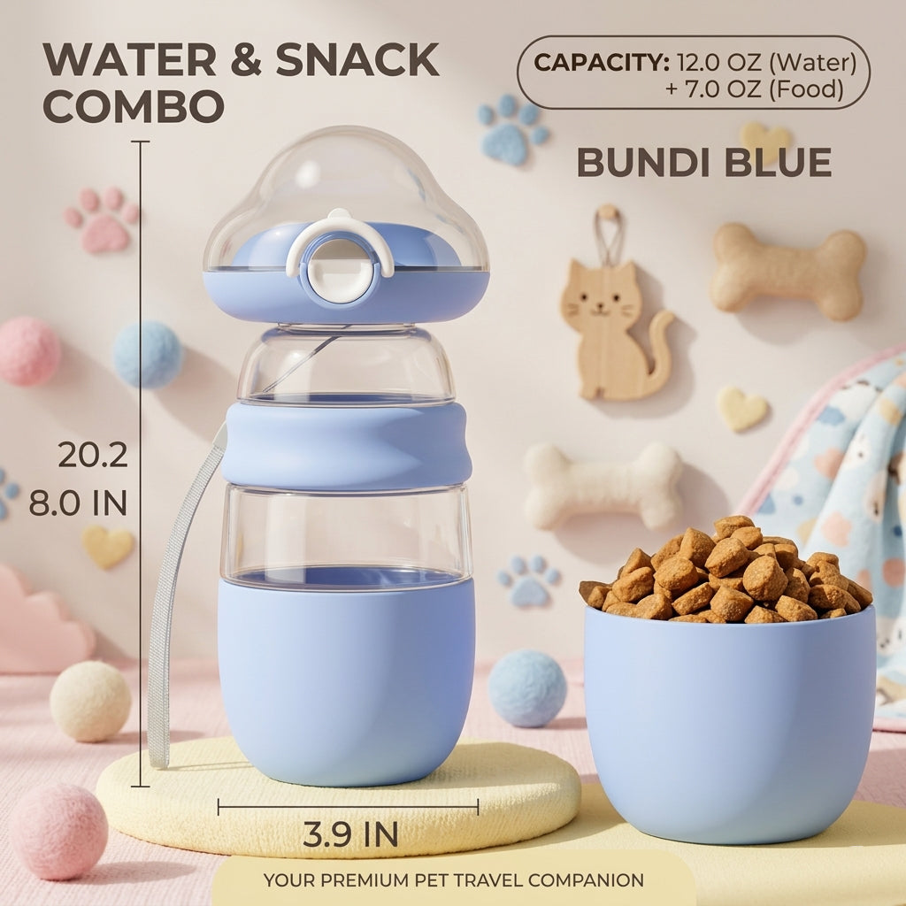 Purrlumi 2-in 1 Pet  Travel Bottle