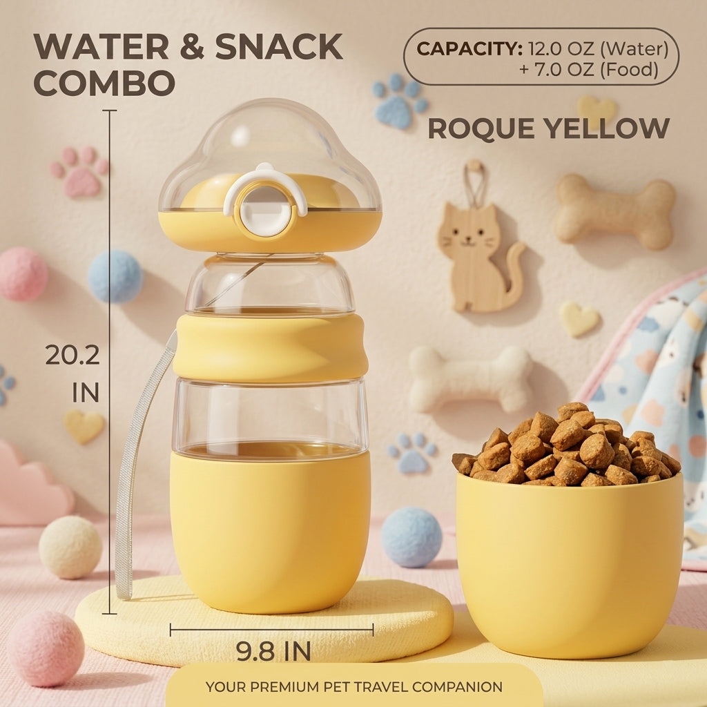 Purrlumi 2-in 1 Pet  Travel Bottle