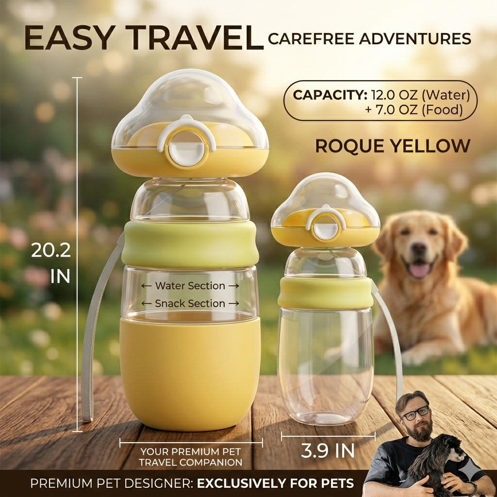 Purrlumi 2-in 1 Pet  Travel Bottle