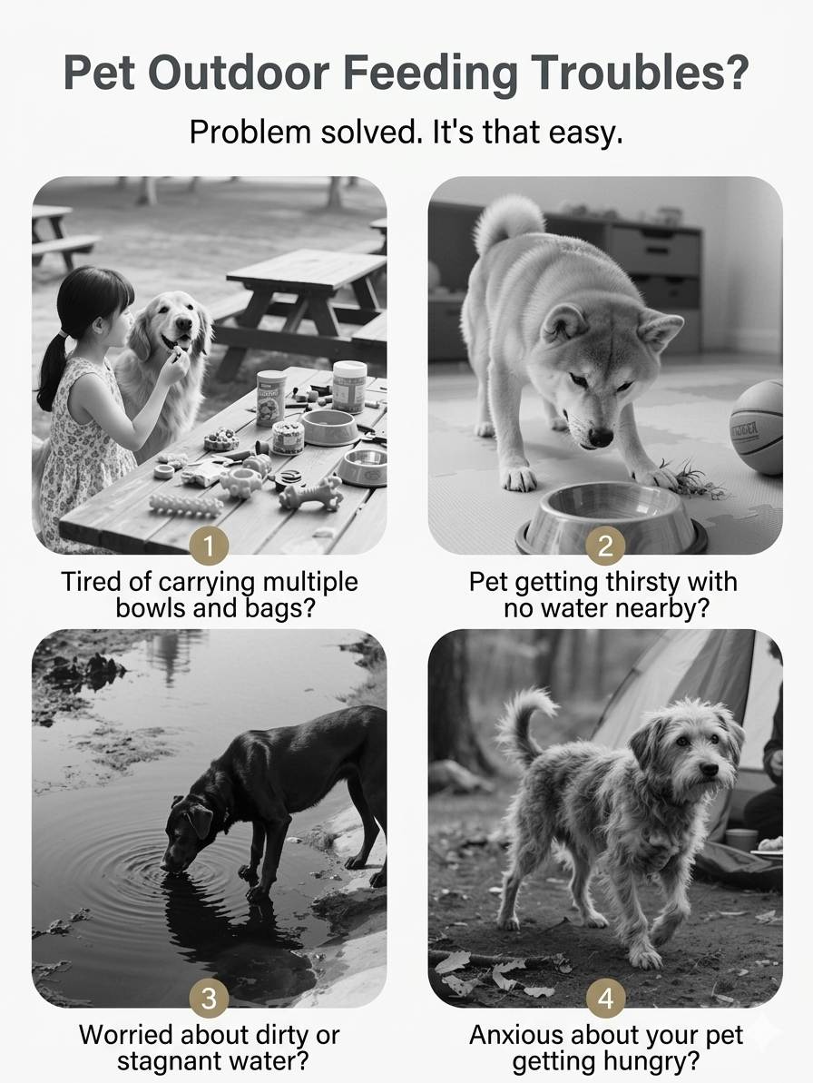 Purrlumi 2-in 1 Pet  Travel Bottle