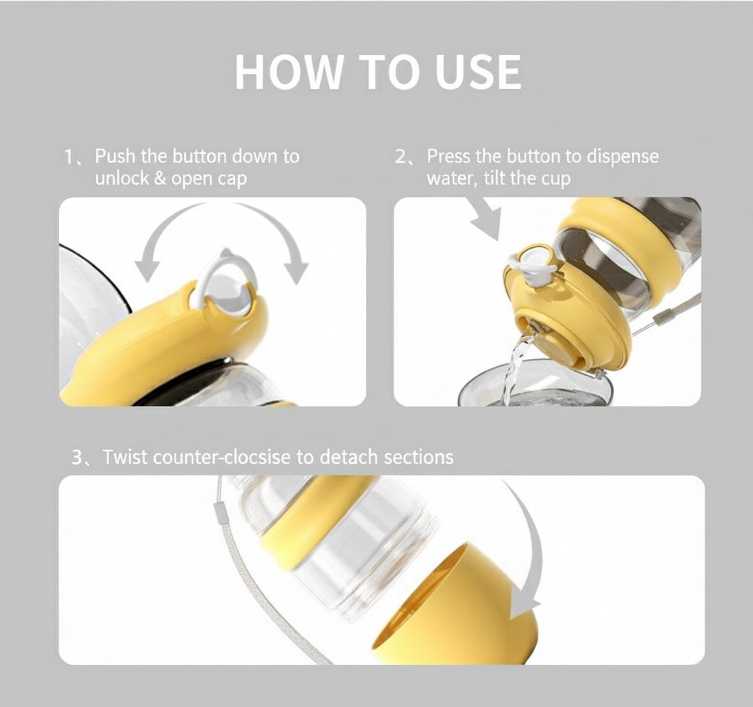 Purrlumi 2-in 1 Pet  Travel Bottle