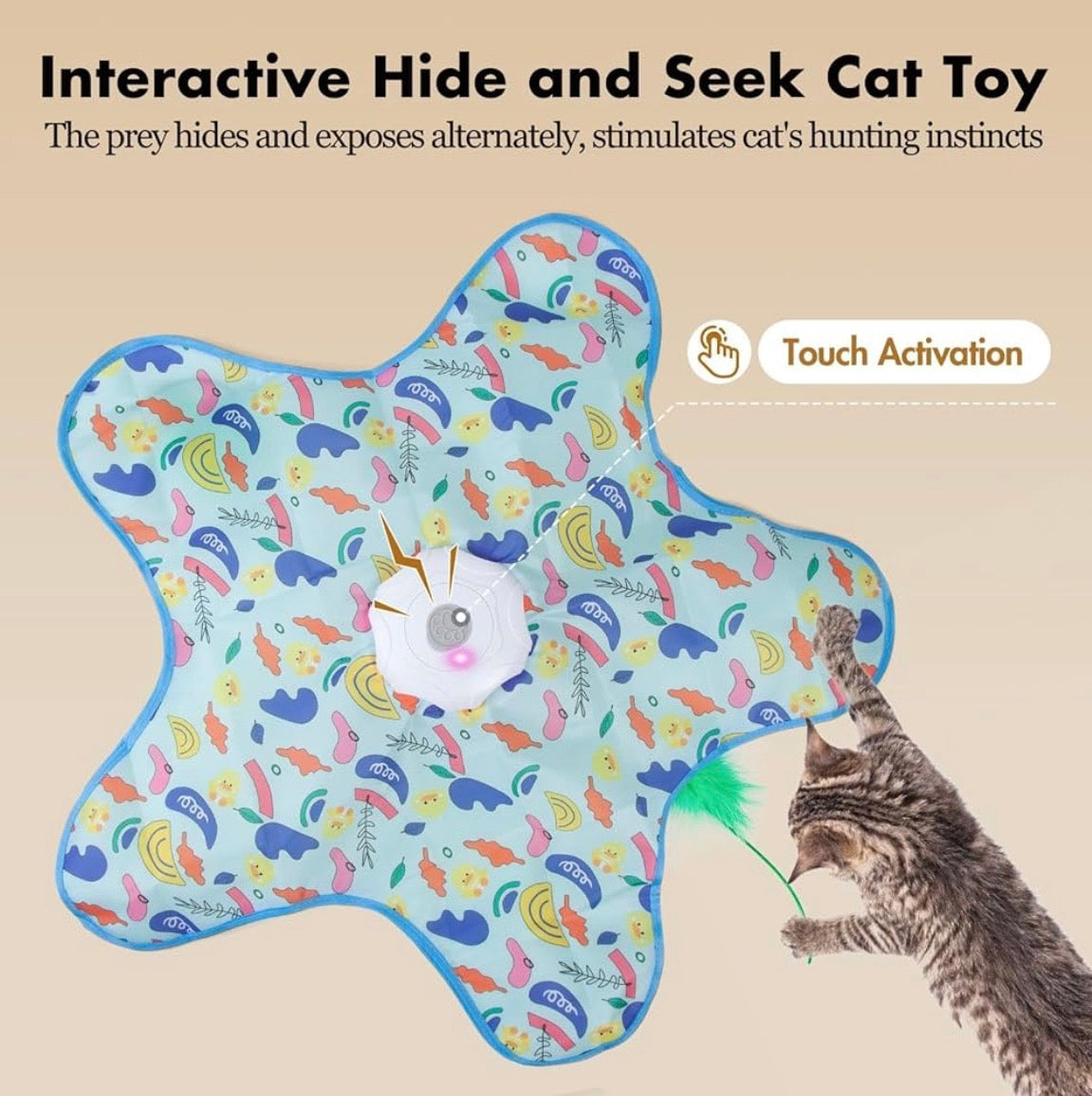 Purrlumi Electric Hide and Seek Cat Toy
